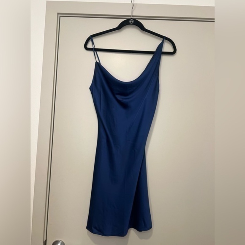 Abercrombie Mini satin navy dress